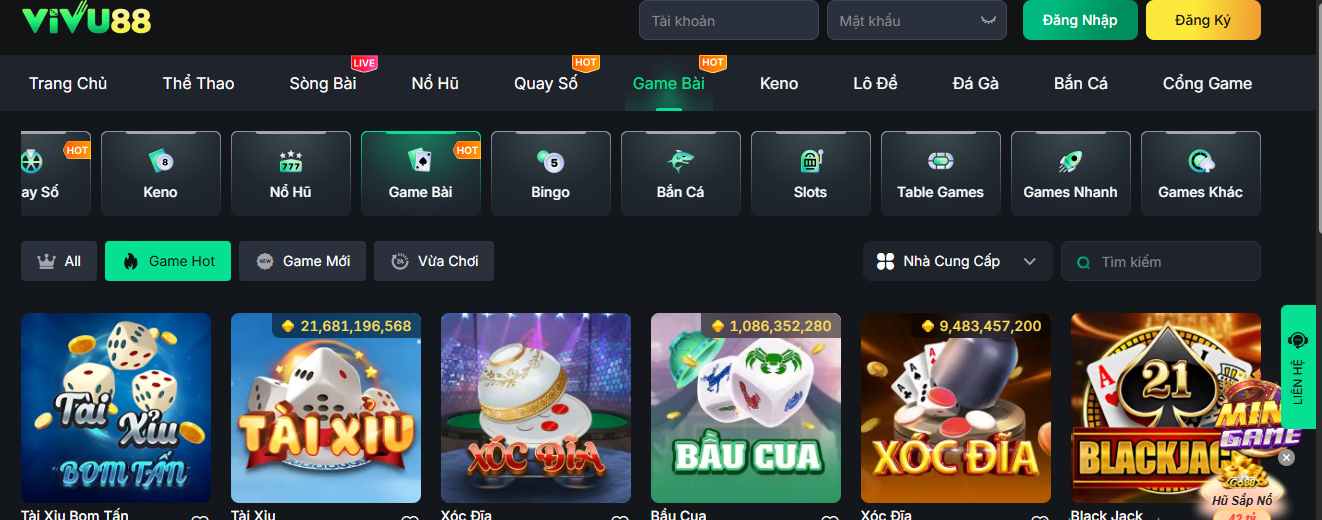 sản phẩm vivu88 đa dạng luôn cập nhật