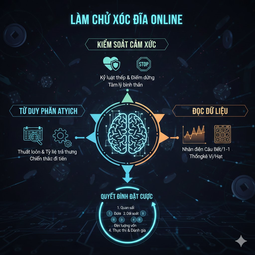 Làm chủ tư duy và cảm xúc trong xóc đĩa online